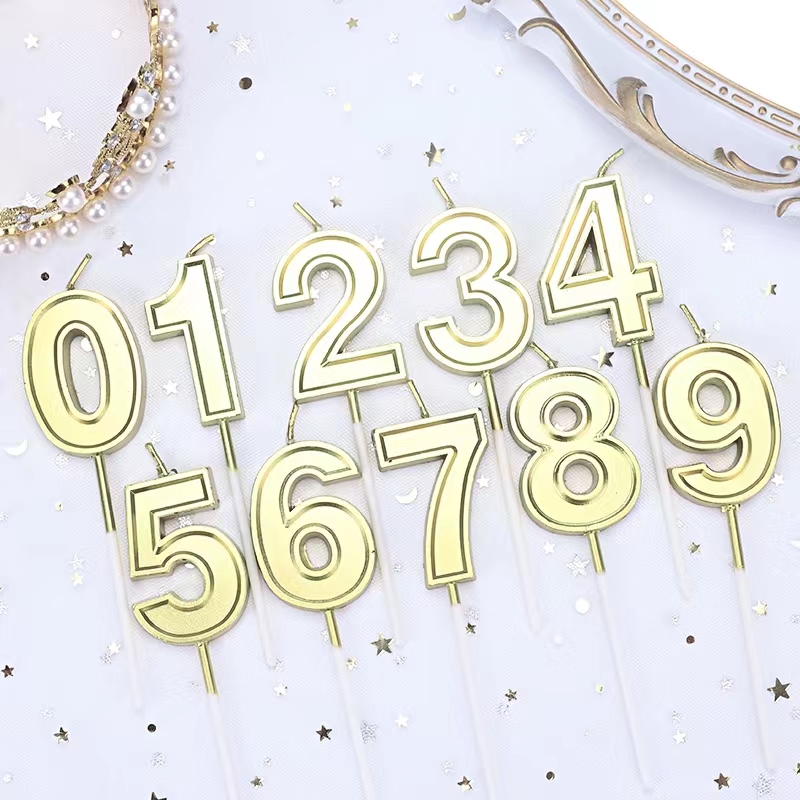 「生日周边配件」金色数字蜡烛蜡烛