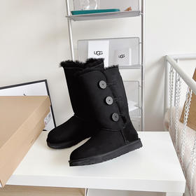 贝莉纽扣高筒2.0 -黑色