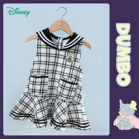 【商场同款】
迪士尼童装新品千鸟格女童学院风连衣裙时尚背心裙子