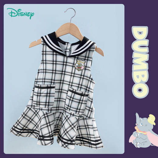 【商场同款】
迪士尼童装新品千鸟格女童学院风连衣裙时尚背心裙子 商品图0