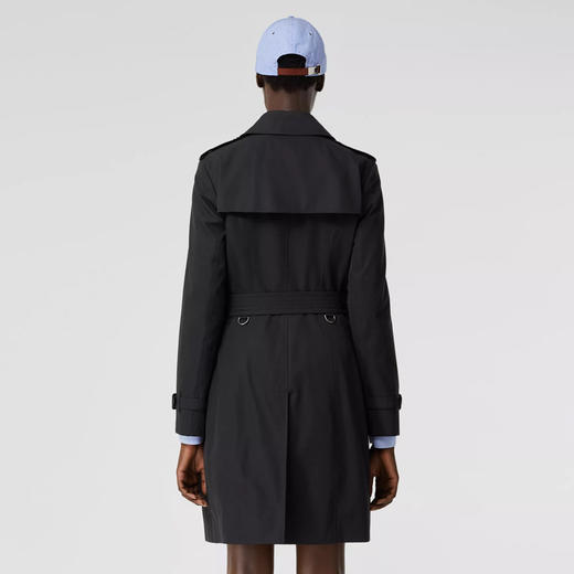 BURBERRY 巴宝莉 女士棉质切尔西版型中长款 Chelsea Heritage 束腰风衣 深蓝色 8045777 A1177 商品图2