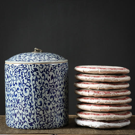 【林栖好物】大号青花瓷密封罐普洱茶罐储藏罐 商品图1