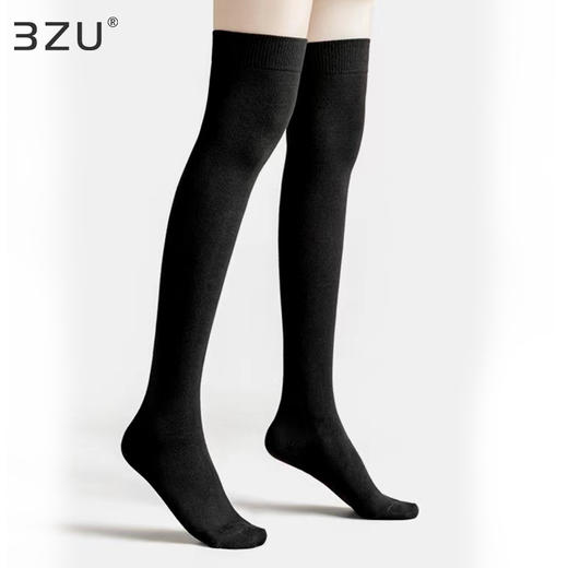 足装秀秋冬女生棉质渐变压力瘦腿小腿袜过膝袜三骨四骨女袜春季 商品图4