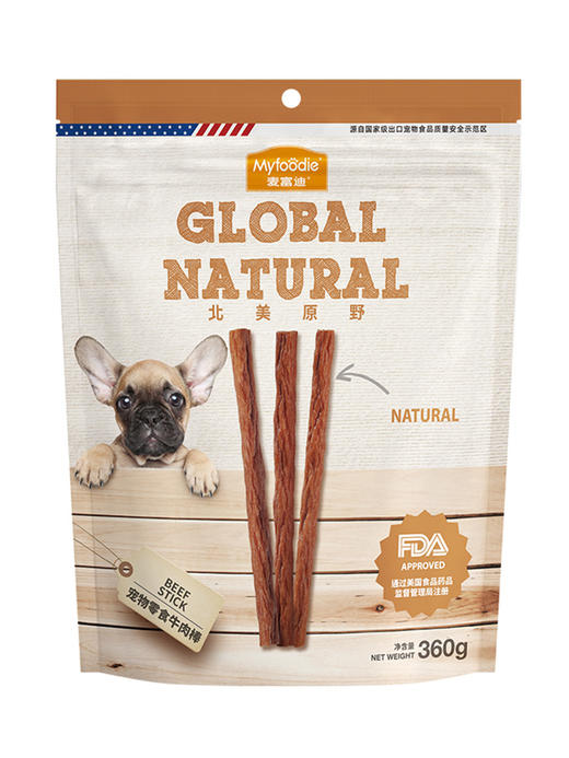 麦富迪零食牛肉棒宠物泰迪零食牛肉干条成犬幼犬训奖励360g 商品图1