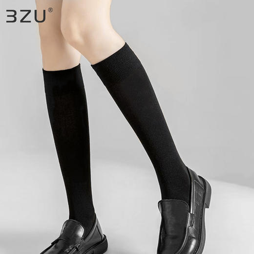 足装秀秋冬女生棉质渐变压力瘦腿小腿袜过膝袜三骨四骨女袜春季 商品图3