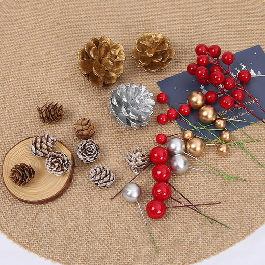 【圣诞饰品】花衣裳圣诞松果 商品图2