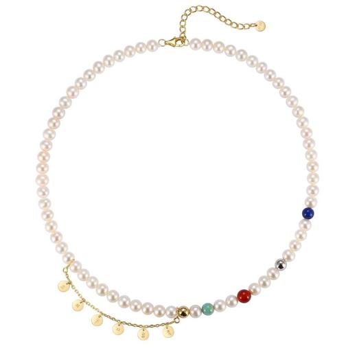 真言系列 六字真言珍珠项链 配绿松石红玛瑙青金石 醍醐xZEEMOU ZENG原创设计 商品图6