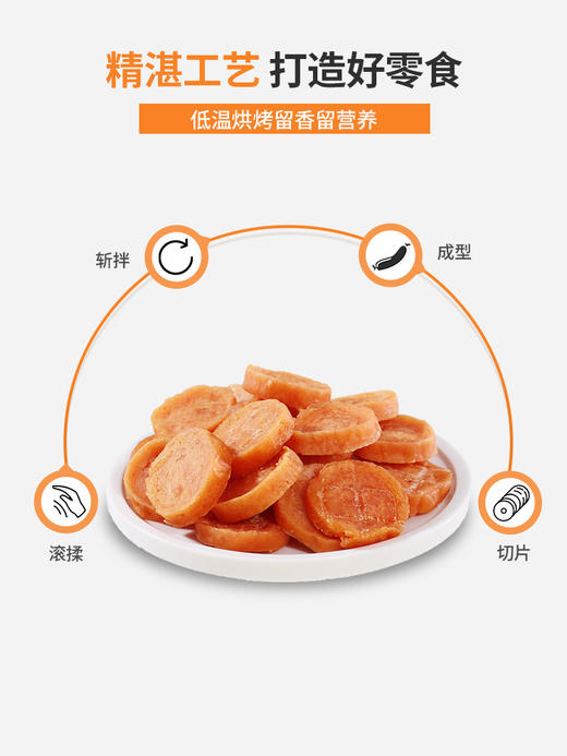麦富迪零食鸡胸肉干火腿肠圆片宠物零食小型犬泰迪训零食 商品图2