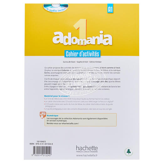 【中商原版】Adomania Niveau 1 Cahier d activites audio Parcours digital 法文原版 Himber Brillant Erlich 商品图1