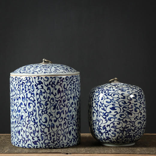 【林栖好物】大号青花瓷密封罐普洱茶罐储藏罐 商品图3