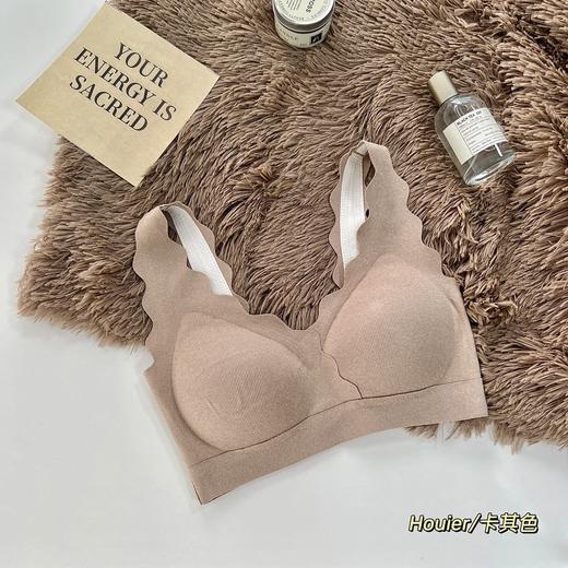 秋冬无痕德绒磨毛暖感内衣无钢圈舒适保暖宽肩带背心固定杯文胸女 商品图4
