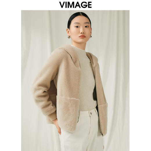 VIMAGE纬漫纪冬季新款连帽保暖舒适外套V1803442 商品图5