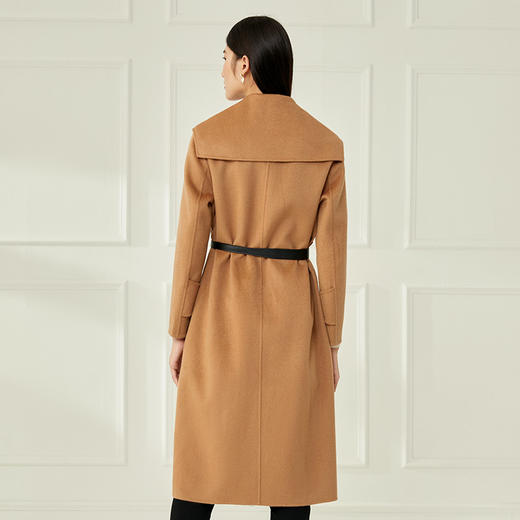 EITIE爱特爱冬季新款女装羊毛长款过膝保暖毛呢外套大衣6814504 商品图4