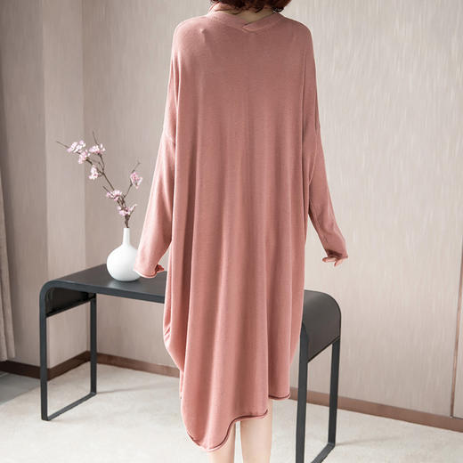 气质通勤连衣裙优雅毛织不规则裙+舒适围巾 WLZD1831310 商品图1