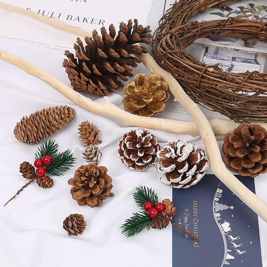 【圣诞饰品】花衣裳圣诞松果 商品图4