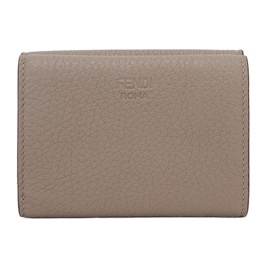 芬迪 FENDI 女士灰色荔枝纹牛皮三折钱包 8M0426 A91B F07P9 商品图2