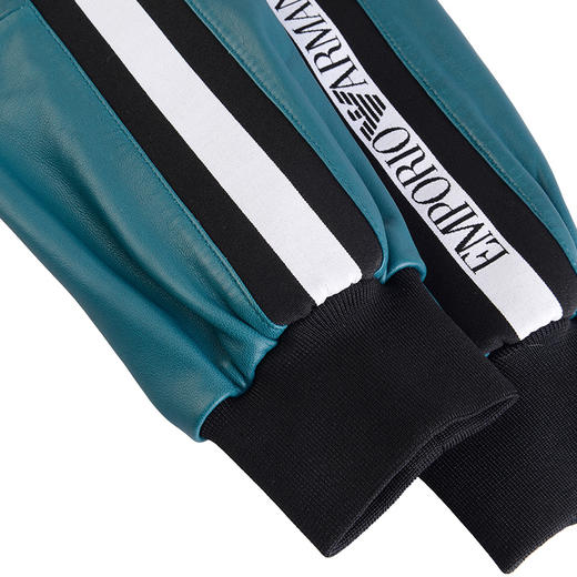 【超惠秒】Emporio Armani 男士拉链开合侧面双筋条EA logo 羊皮皮衣外套 98900 商品图8
