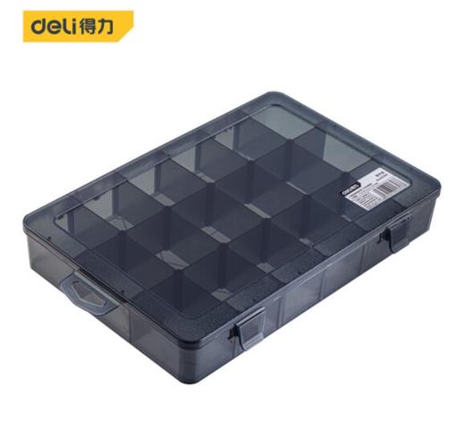 得力DL432305零件盒12大格(黑) 商品图0
