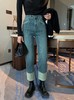 <曾小咸推荐> 高腰直筒显瘦显高 加绒5度可穿 八分九分长裤牛仔裤王 商品缩略图2
