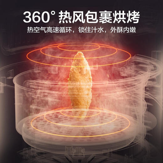 美的（Midea） 无油空气炸锅家用新款智能多功能电气炸锅大容量薯条机 3L大容量丨深空蓝（KZ30E3L） 商品图1