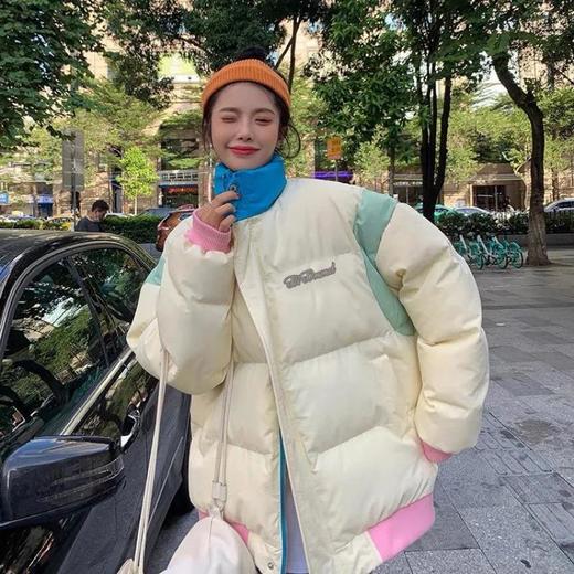 YHSS66170 时尚气质宽松立领长袖加厚面包服外套 商品图2