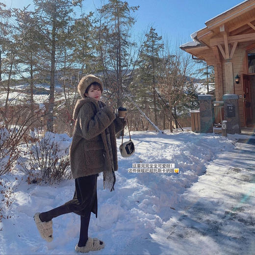 金蘑菇菇【米白S码  法棍半裙】加厚保暖蓄热！弹力半腰松紧！洋气显瘦！ 商品图4