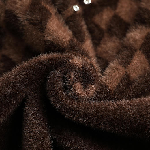 仿水貂绒连帽开衫外搭，洋气秋冬装加厚拉链外套CC-7287 商品图3