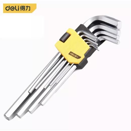 得力DL3590加长平头内六角组套(黄) 商品图0