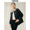 VIMAGE纬漫纪冬季新款皮羽绒服白鹅绒气质修身羽绒服外套V1893413 商品缩略图0