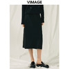 VIMAGE纬漫纪冬季新款时尚包臀保暖过膝针织半身裙V1801420 商品缩略图5
