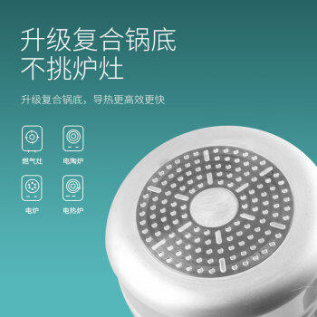 双喜高压锅商用大容量燃气电磁炉通用防爆家用双耳压力锅30CM/13.5L 商品图1