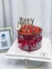 happy birthday红丝绒围边水果造型蛋糕 商品缩略图0