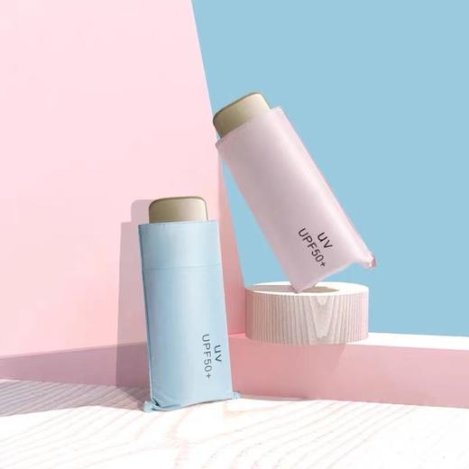 【日用百货】-小巧折叠晴雨两用雨伞黑胶遮阳伞upf50+ 商品图3