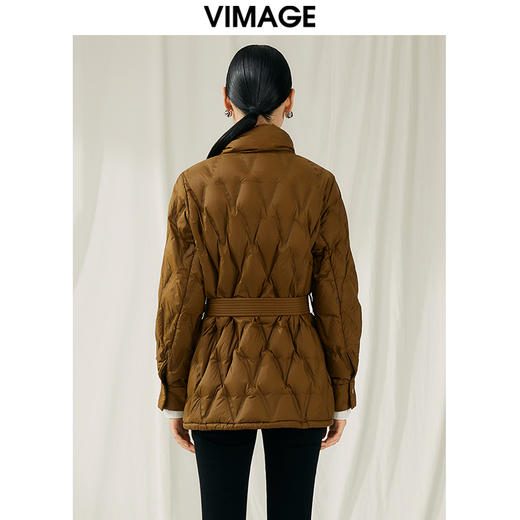 VIMAGE纬漫纪冬季新款白鸭绒气质修身保暖外套羽绒服V1811418 商品图3