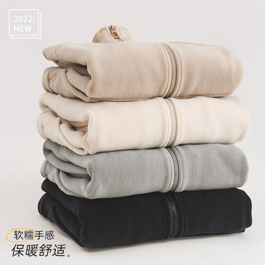 摇粒绒外套羊羔绒女秋冬加绒加厚开衫宽松拉链立领绒衫上衣卫衣 商品图13