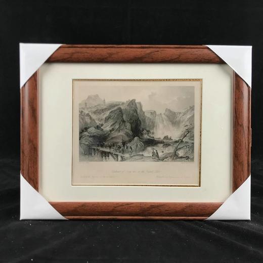 19世纪中华帝国古老风光建筑与社会版画 带装裱 12款可选（O系列） 商品图1