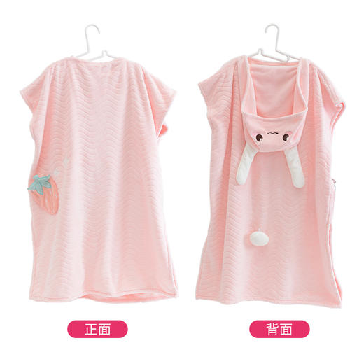 【可穿戴儿童斗篷】带帽柔软吸水大宝宝洗澡浴袍裹巾秋冬 商品图2