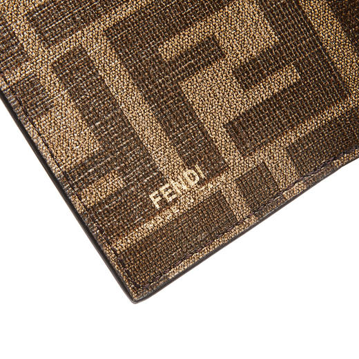 FENDI 芬迪 女士Micro Trifold系列棕色布料FF图案紧凑型三折皮夹 商品图3