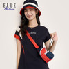 ELLE Active新款撞色LOGO轻便小圆包时尚单肩包斜挎包 商品缩略图1