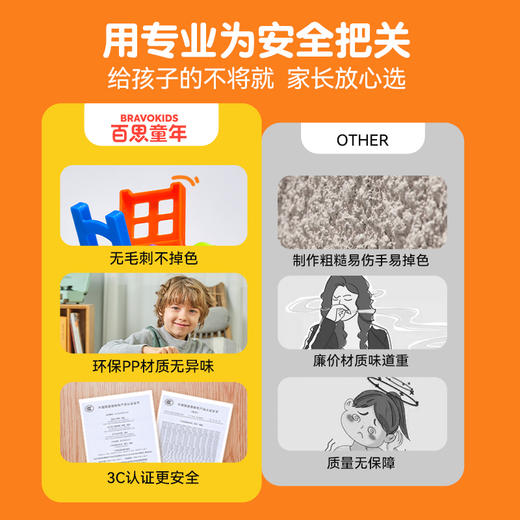 百思童年    10019860/10039891      叠椅子100pcs-黄色/（红色集装箱） 商品图4