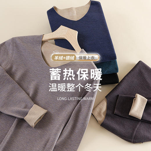 22年新款羊绒蚕丝保暖内衣-男款 商品图5