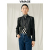 VIMAGE纬漫纪冬季新款时尚帅气中性修身显瘦皮衣外套V1893408 商品缩略图5
