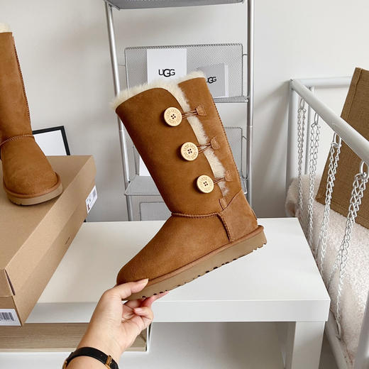 贝莉纽扣高筒2.0 -栗色 商品图4