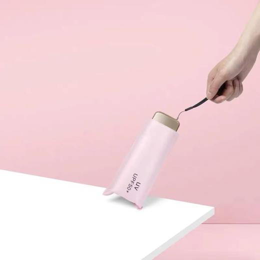 【日用百货】-小巧折叠晴雨两用雨伞黑胶遮阳伞upf50+ 商品图2