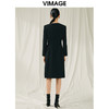 VIMAGE纬漫纪秋季新款V领气质大方显瘦长裙连衣裙V1807442 商品缩略图4