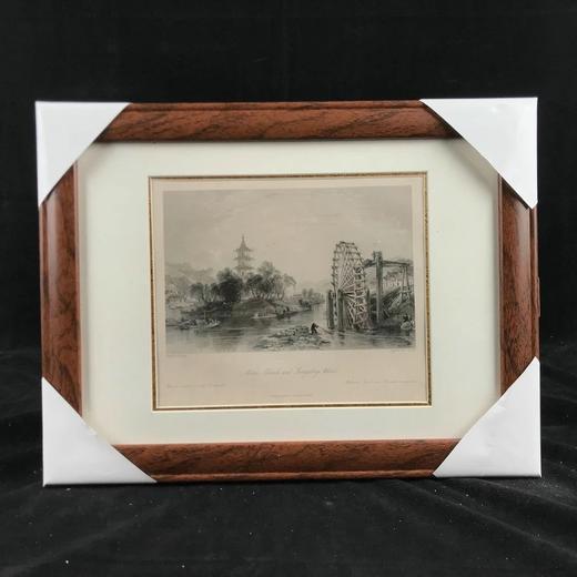 19世纪中华帝国古老风光建筑与社会版画 带装裱 12款可选（O系列） 商品图5