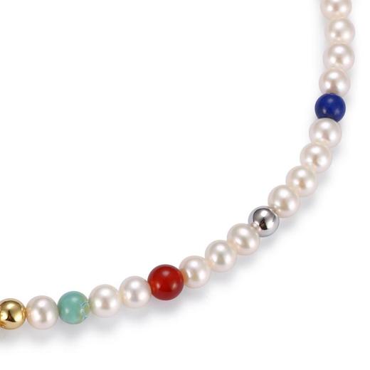 真言系列 六字真言珍珠项链 配绿松石红玛瑙青金石 醍醐xZEEMOU ZENG原创设计 商品图5