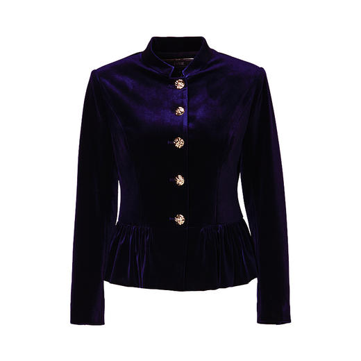 EITIE爱特爱冬季新款时尚干练气质灯芯绒小西装百搭短外套6803506 商品图5