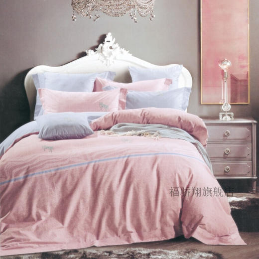 金丝莉  绿色时尚套件床品四件套 艾丽米亚 1点8m(6英尺)床 商品图0