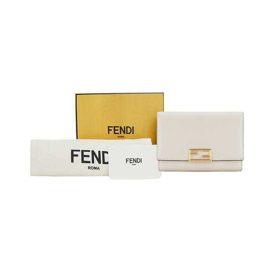FENDI 芬迪 女士牛皮折叠短款钱包 8M0419 AHM0 F1F1M  灰色 商品图4